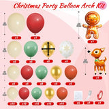 Christmas Balloon Arch for Retro Xmas Holiday Party Decorations