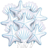 6 Pcs Coastal Blue Under The Sea Party Balloons Decorations