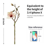 Artificial Flowers,3Pcs 19Inch White Silk Fake Flowers,Real Touch Faux Flowers, Spring Décor Faux Floral Stems For Wedding Kitchen Shop Office Home Décor