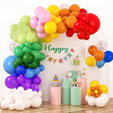 Rainbow Balloons Garland Arch Kit, 129Pcs 12 Assorted Color Balloons Colorful Party Balloons For Birthday Party Baby Shower Decoration