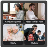 X9 Wired Keyboard And Mouse Combo - Large Print Backlit Keyboard And Mouse For Elderly, Low Vision, Visually Impaired - 7 Led Light Up Color, Lighted Large Letters For Laptop Pc Computer Usb