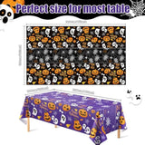 2 Pack Disposable Plastic Halloween Tablecloth Party Decor Indoor Outdoor