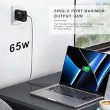 65W Usb C Charger, Gan 3-Port Fast Charging Block With Led Digital Display, Pd/Pps/Qc 3.0 Foldable Wall Charger For Laptops, Macbook, Iphone 15/14/13, Ipad Pro, Galaxy S23/S22, Note 20/10 (Black)