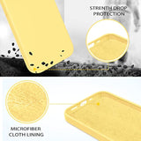Compatible With Iphone 13 Pro Max Case Liquid Silicone Soft Gel Rubber Slim Microfiber Lining Cushion Texture Cover Shockproof Protective Phone Case For Iphone 13 Pro Max 6.7 Inch, Yellow