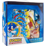 Sonic The Hedgehog Birthday Party Kit - Complete Supplies For 10, Video Game Themed Decorations, Licensed Banner, Plates, Cups, Balloons, Games, And Favors For Kids' Celebration
