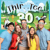 Golf 30Th Birthday Decorations - 30Th Birthday Backdrop, Thir-Tee Banner, Honeycomb, Hanging Swirls, Paper Pom Poms And Balloons For Him Or Her 30 Birthday Party Supplies