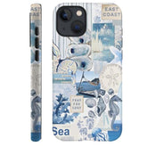 Compatible With For Iphone 14,Vintage Seashell Ocean Blue Collage Phone Case For Girl Women Boy Men,Scratch Resistant Shockproof Cover Case For Iphone 14