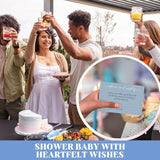 Blue Advice And Wishes Cards Baby Shower Decorations - 50 Pcs Baby Shower Advice Cards For Parents To Be, Wedding Well Wishes For The Mr And Mrs, Wish Card For Graduation, Christmas