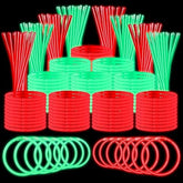 1000pcs Christmas Glow Sticks 8 Inch Red Green Light Up Party Favors Supplies