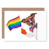 Jack Russell Gay Pride Greeting Card With Envelope Inside Premium Quality