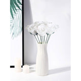 Artificial Roses, 30Pcs White Roses Silk Roses Artificial Flowers For Crafts Wedding Bouquet Home Decoration(White)