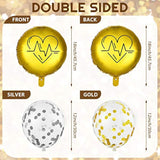 25 Pieces Nurse Graduation Balloons 18In 12In Foil Latex Nursing Graduation Decor