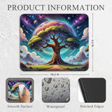 Tree Of Life Gaming Mouse Pad, Galaxy Space Universe Gifts For Office Desk Decor Accessories, Waterproof Non-Slip Rubber Base Cool Mousepad For Wireless Mouse 7.9X9.5 Inch