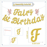 Fairy 1st Birthday Banner Girl First Birthday Flower Party Decorations