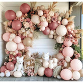 Dusty Pink Balloon Arch Kit - 112PC Boho Party Garland