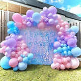 60Pcs Pink Purple Blue Balloons for  Birthday & Baby Shower Decoration