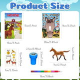 72 Pcs Horse Party Favors Coloring Book Bulk, Farmhouse Pony Birthday Supplies, Western Cowboy Party Games Goodie Bag Fillers Diy Craft Kit?Horse Cowboy Pinatas Reward
