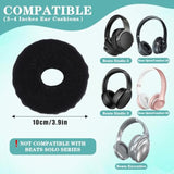 2 Pairs Earpads Sweater Cover Protectors, Stretchable Knit Fabric Headphone Sweat Earpads Covers Washable Ear Pads Protectors Compatible With Over-Ear Headsets, Fit 3.5" - 4.3" Ear Cushions