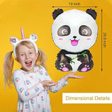 8 Pcs Panda Balloons Cartoon Foil Balloons for Kids Zoo Animal Birthday Party Decor