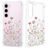 Floral Clear Case For Galaxy S23 For Women/Girls,Pretty Phone Cover For Samsung Galaxy S23,Flower Design Slim Soft Transparent Drop Proof Tpu Protective Silicone Bumper Shell,Fl-37