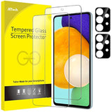 JETech Screen Protector for Samsung Galaxy A52 / A52 5G / A52s 5G with Camera Lens Protector, Tempered Glass Film, HD Clear, 2-Pack Each