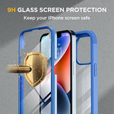 Full Body Clear Bumper Case With Built In Tempered Glass Screen Protector