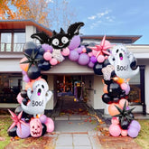 Halloween Balloon Arch Kit – Pink Black Purple with Bat & Ghost Balloons