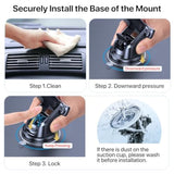 Universal Phone Mount For Car, Reliable Suction Hands-Free Car Phone Holder Mount, Automobile Cell Phone Holder Car For Dashboard Windshield Vent Fit For All Smartphones