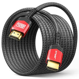 8K Hdmi Cable 2.1 15Ft 2-Pack, 48Gbps 8K & 4K Ultra High Speed Cord (8K@60Hz 7