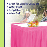 Plastic Table Skirt, 29-Inches By 14-Feet - Hot Pink - 1 Pack