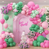 Pink Green Balloon Arch Kit for Spring Summer Baby Shower Birthday Party