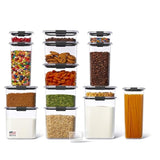 Rubbermaid Brilliance 14-Piece Food Storage Container Set with Scoops Airtight BPA-Free for Kitchen and Pantry Organization