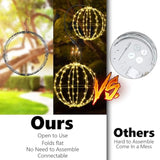 Set Of 2 Christmas Hanging Ball Lights - 2 Sizes Of Connectable Hanging Tree Globe Fairy Lights With 8 Lighting Modes,Timing Function Waterproof Indoor Outdoor (Warm White)