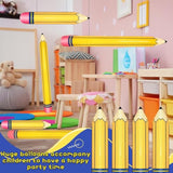 6 Pcs Large Inflatable Pencil Balloons Back To School Inflatable Pencil Balloon Graduation Party Decoration For Back To School Classroom Garden Room Birthday Party Decorations