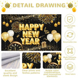 47pcs New Year 2026 Party Decorations with Balloons Banner Backdrop