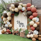 Cow Balloon Arch Kit: Dusty Rose, Brown, & Neutral Party Garland