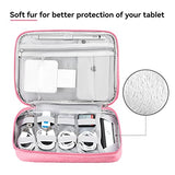 Cable Organizer Bag, Large Charger Cord Travel Case For Electronics & Tech Accessories (Large, Light Grey)