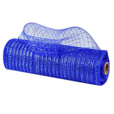 Cobalt Blue Mesh Ribbon For Wreaths 10 Inch Metallic Royal Blue Mesh R