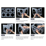 2-10 Inch Collapsible Plastic Balloon Sizer Box Cube, Balloon Size Mea