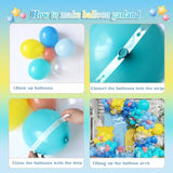 152Pcs Cartoon Sponge Balloon Arch Kit,Yellow Blue Pink Clear Balloons For Cartoon Sponge Baby Shower Party Decorations Under The Sea Ocean Theme Birthday Party Supplies