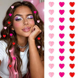 30Pcs Valentine'S Day Mini Heart Hair Clips For Women & Girls, Romantic Pastel Pink/Hot Pink/Red Heart Hair Pins, Small Hair Accessories For Date, Daily Styling & Party
