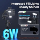 ZHIYUN Smooth 5S AI Pro Gimbal Stabilizer for Smartphone 3-Axis Phone Gimbal with AI Tracker, Magnetic/Built-in Fill Light, Storage Bag, iPhone Stabilizer for Video Recording Filming Vlogging