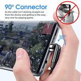 3 In 1 Magnetic Phone Charger - 5-Pack Rotating Magnetic Charger Cable With Led Light, Nylon Braided Cord For Micro-Usb, Usb C And I-Product Devices - Black