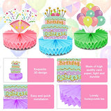 9 Pieces Birthday Honeycomb Centerpiece Table Decorations Pastel