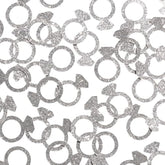 Clovercrafts 50 X Silver Glitter Engagement Ring Confetti – Wedding & Bridal Shower Decor
