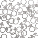 Clovercrafts 50 X Silver Glitter Engagement Ring Confetti – Wedding & Bridal Shower Decor