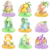 Dinosaur Honeycomb Centerpieces 9Pcs For Table Decorations Dino Baby Shower Decorations Dinosaur Party Favors Supplies Dinosaur Centerpieces For Baby Kids Girls Boys