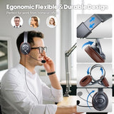 Noise Canceling USB Headphones with Microphone & in-Line Controls for Dragon Dictation, Over Ear PC Headphones for Office Work from Home Skype Teams