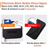 2 Pack Faraday Bags For Car Keys And Cell Phone, Signal Blocking Key Pouch Wallet, Anti-Tracking Anti Theft Car Protection, Cell Phone Signal Jammer Wifi/Gsm/Lte/Nfc/Rfid, Gps Blocker Bag