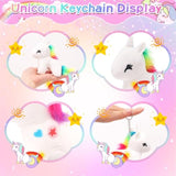 10Pcs Unicorn Party Favor Bulk Toys Mini Plush Unicorn Stuffed Animals With Coloured Pens Small Rainbow Unicorn Keychain For Birthday Wedding Christmas Goodie Bag Stuffer Party